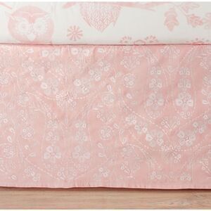 Pottery Barn Kids Mckenna Velvet Crib Skirt Pink